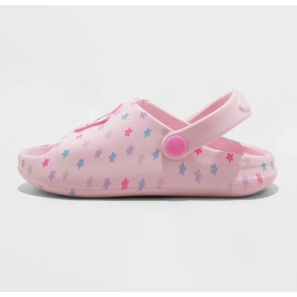 Bluey Toddler Girls Pink Star Comfort Clog Sandals Slingback Shoes Size 9T